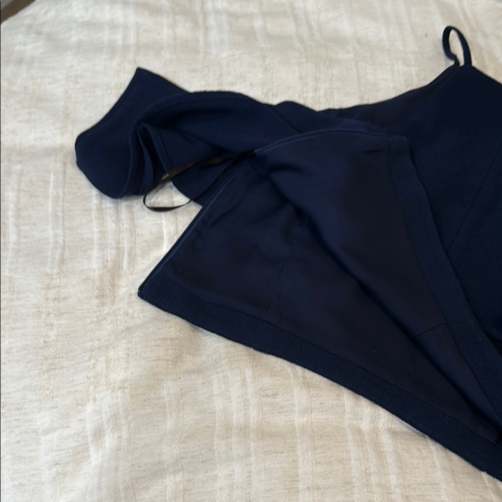 J.O.A. Navy Cold Shoulder Ruffle Top - Picture 5 of 5